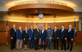 Livingston Parish Council with Parish President 