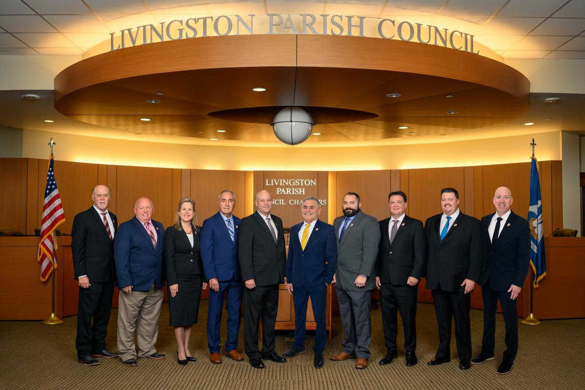 Livingston Parish Council with Parish President 